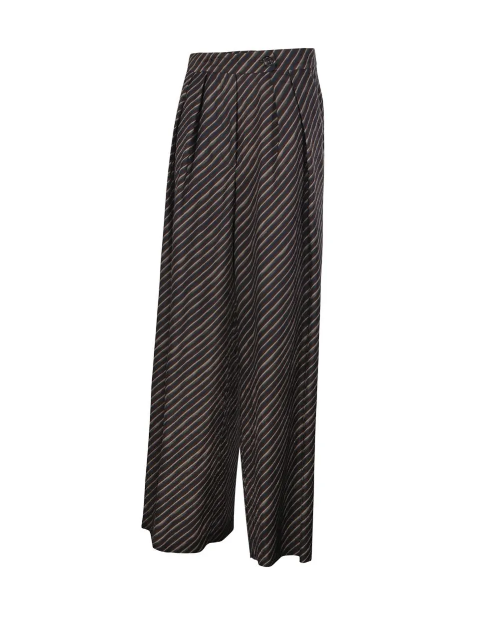 Striped Straight-Leg Trousers