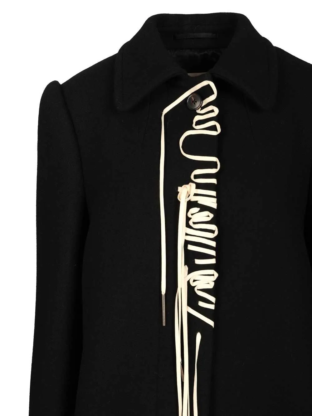 Embellished Straight Hem Coat