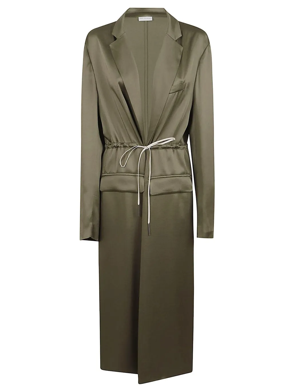 Tie-Waisted Long Coat