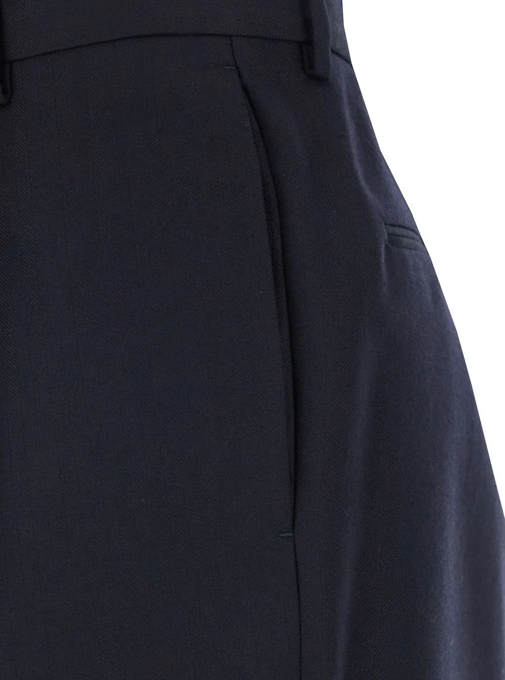 Pleated Straight Leg Trousers