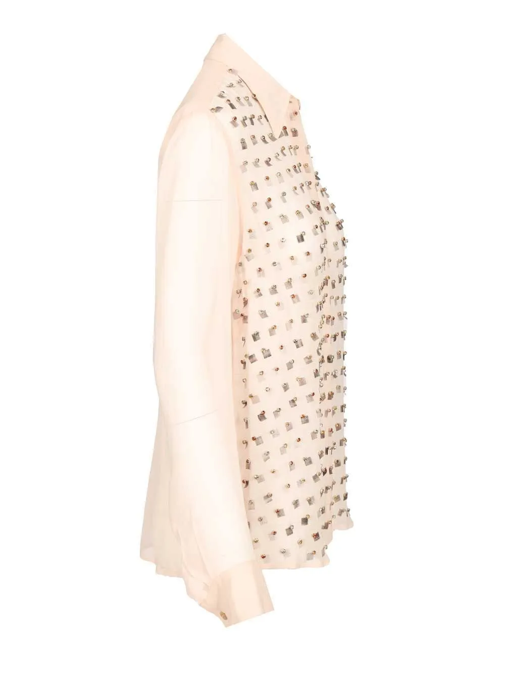 Embellished Straight-Hem Shirt