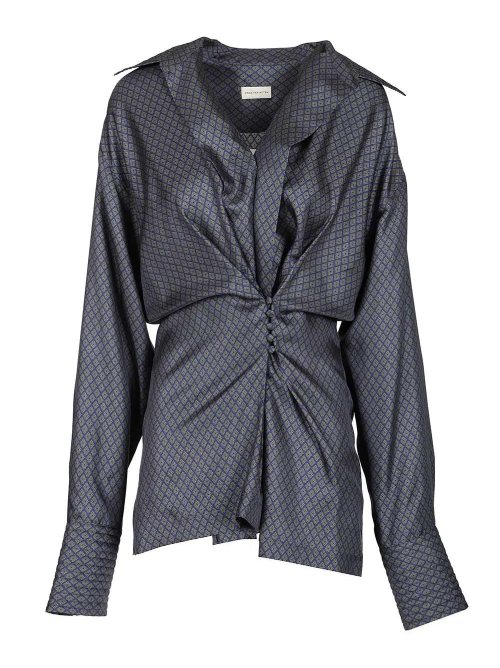 Wrap Detailed Twill Shirt