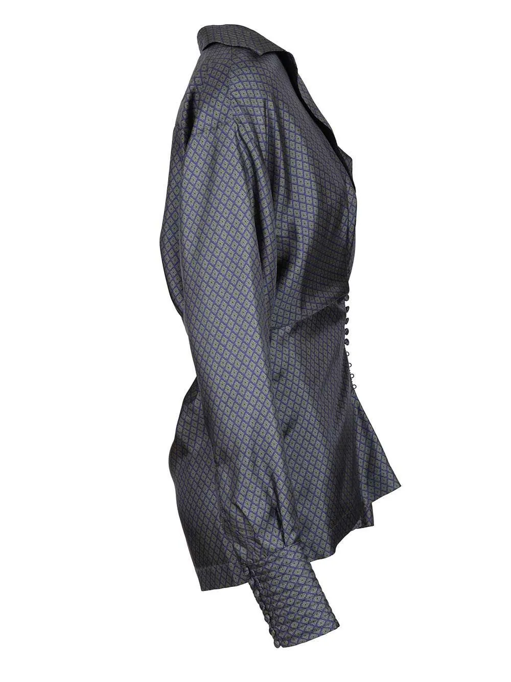 Wrap Detailed Twill Shirt