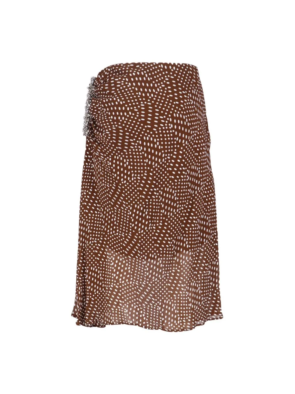 Embellished Dot Printed Skirt
