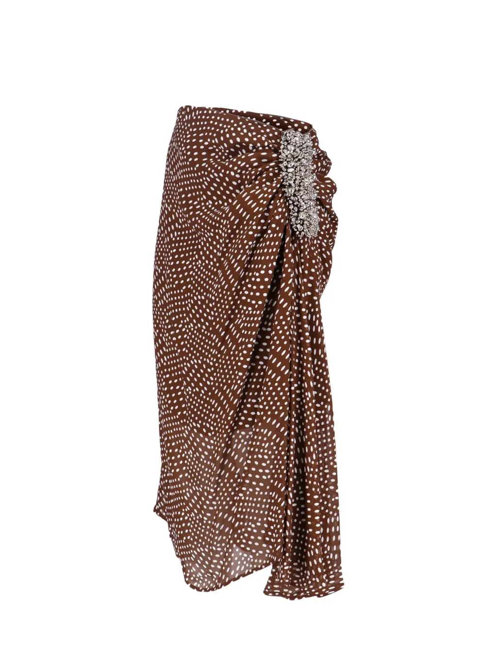 Embellished Dot Printed Skirt