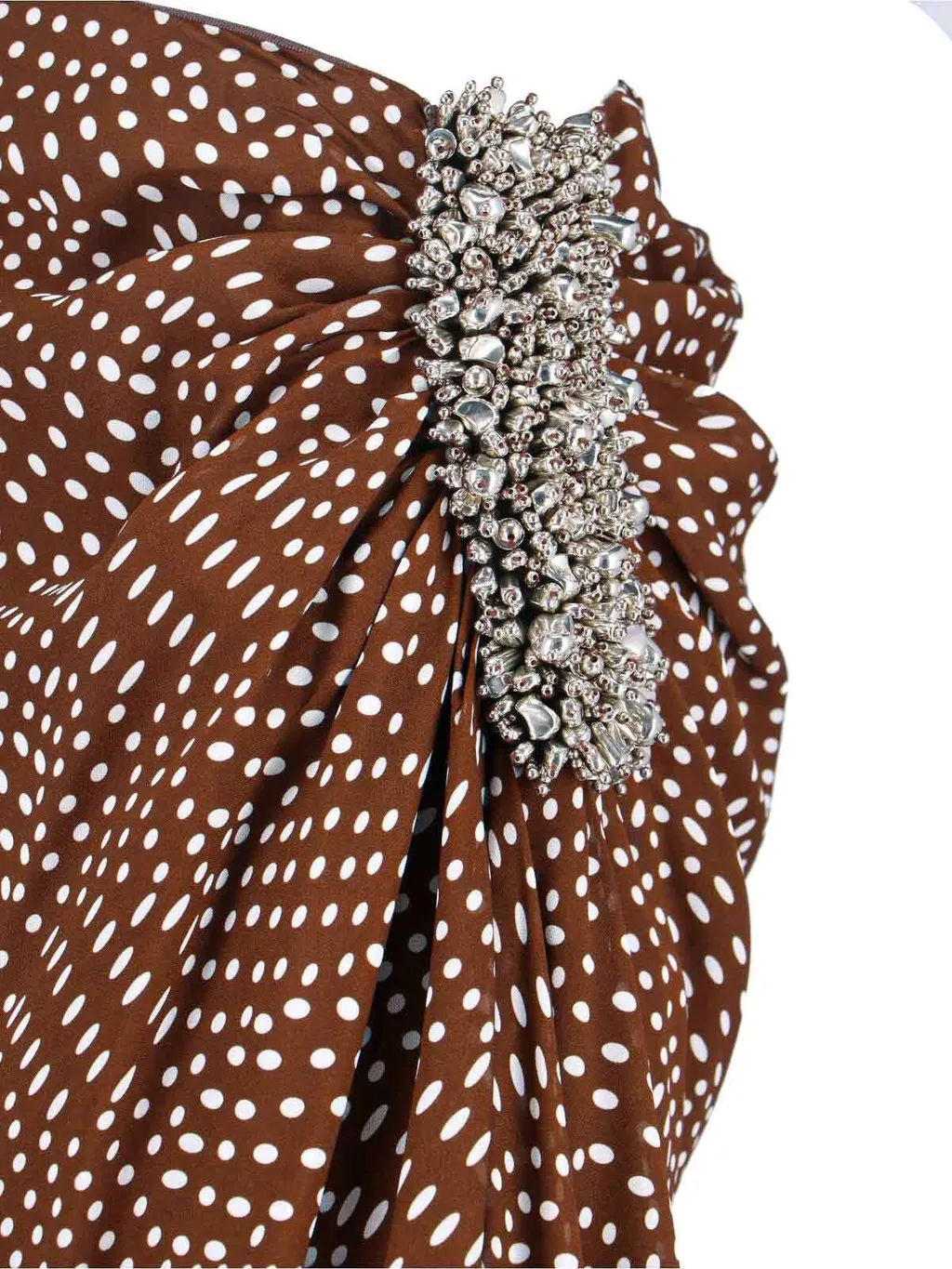 Embellished Dot Printed Skirt
