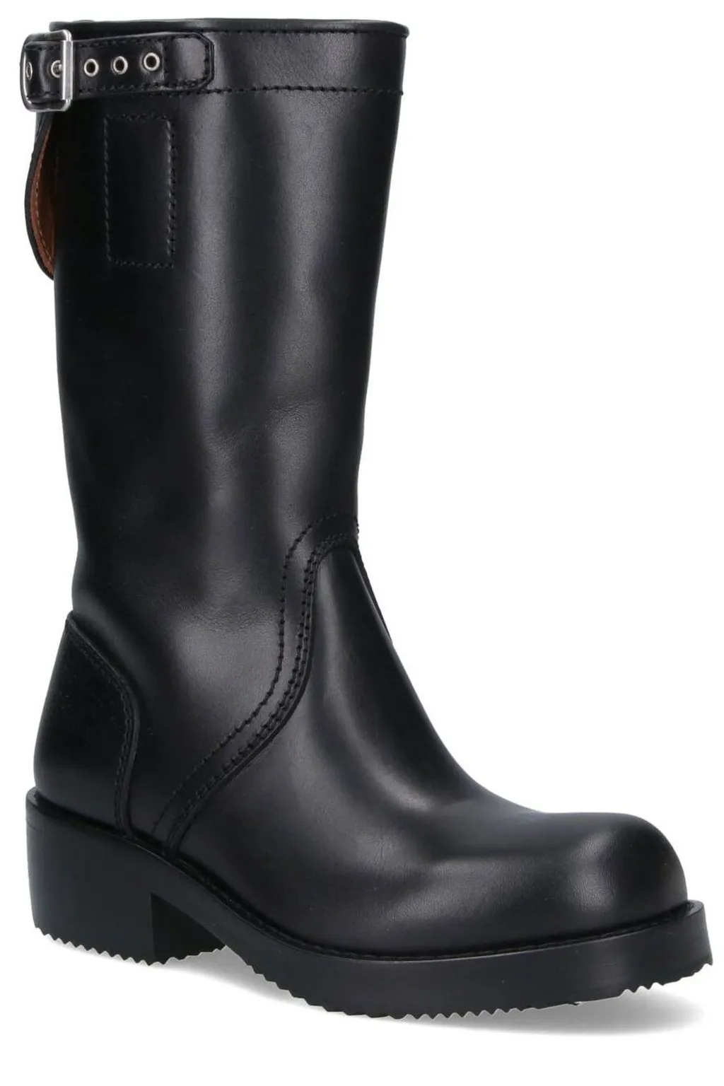 Buckle Detailed Biker Boots