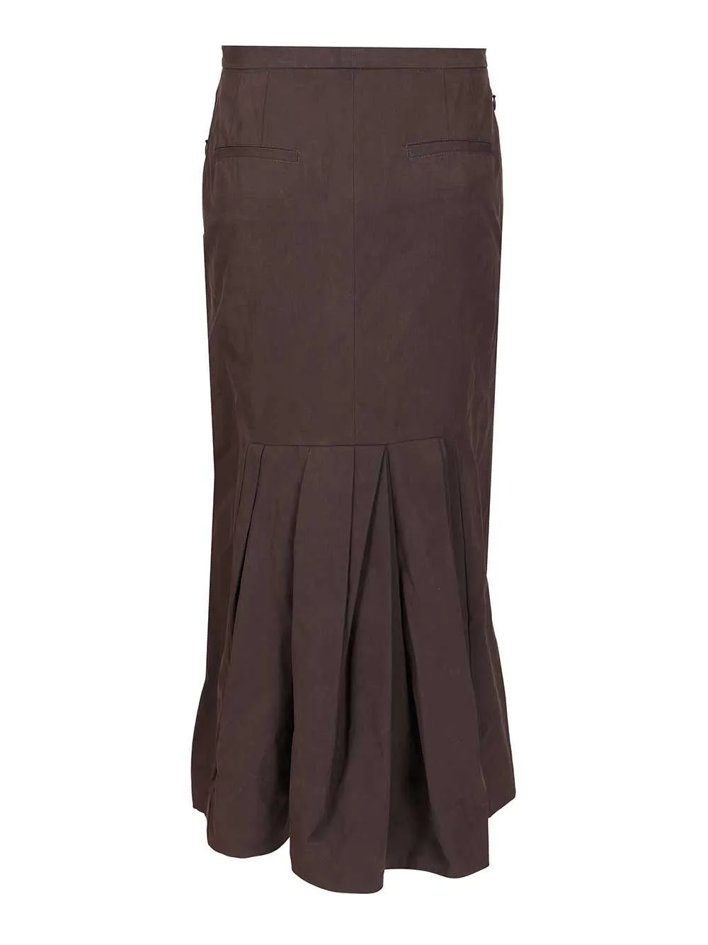 Pleat Detailed Poplin Skirt