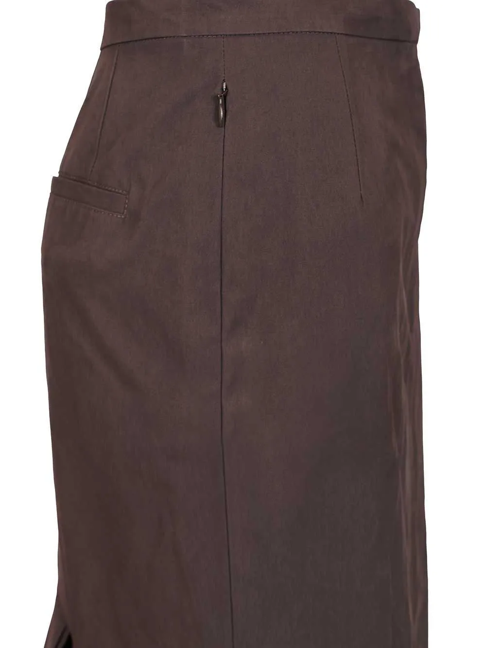 Pleat Detailed Poplin Skirt