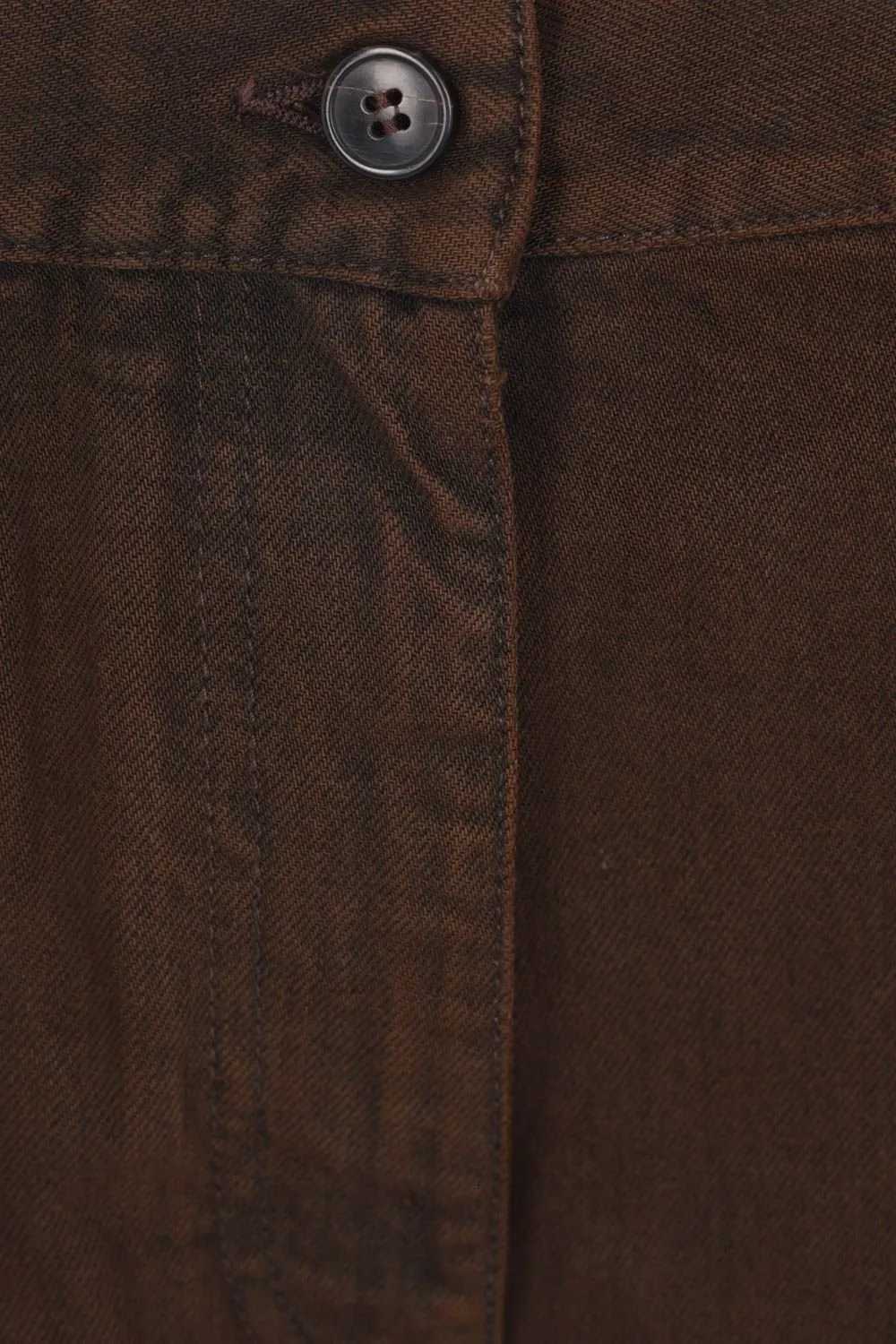Buttoned Turn-Up Hem Jeans