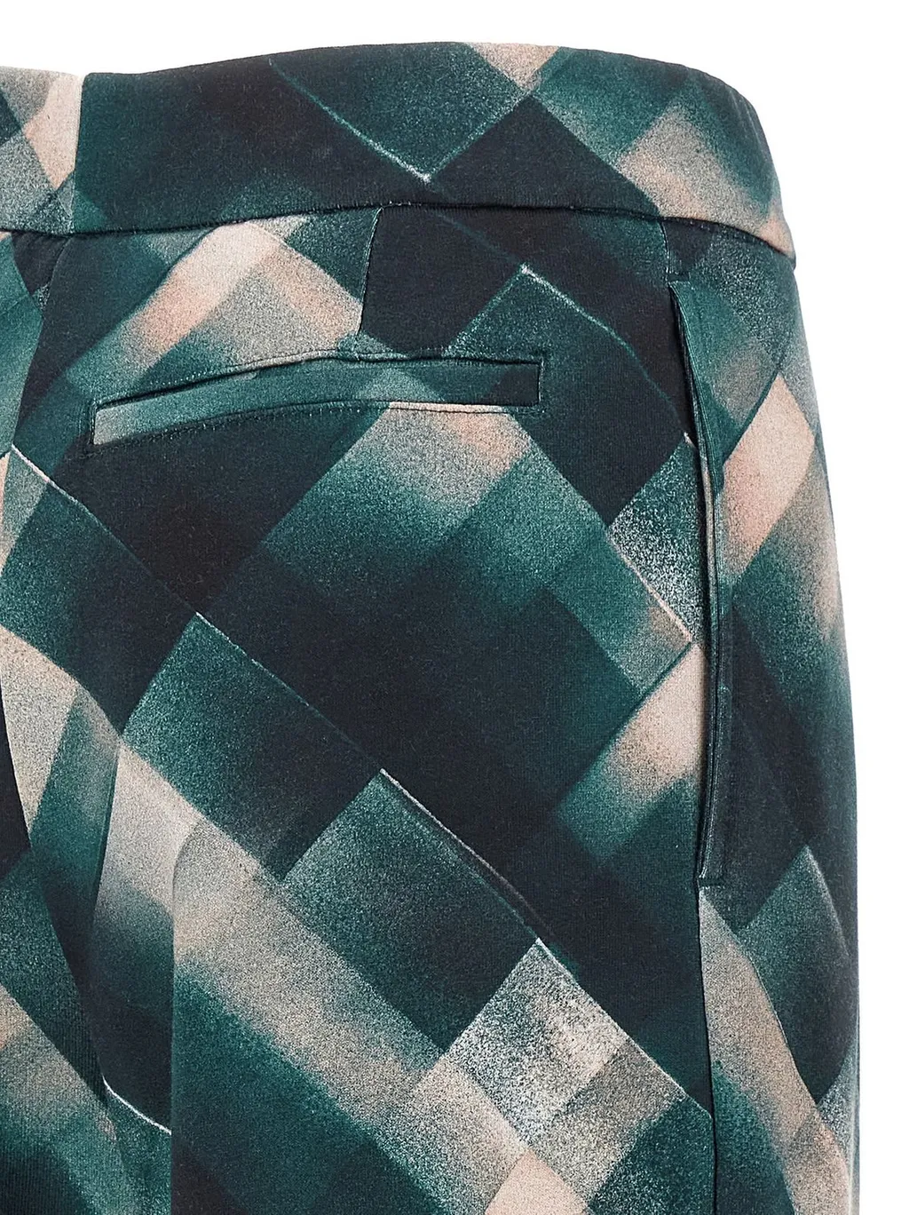 Straight Spray-Painted Check Sweatpants