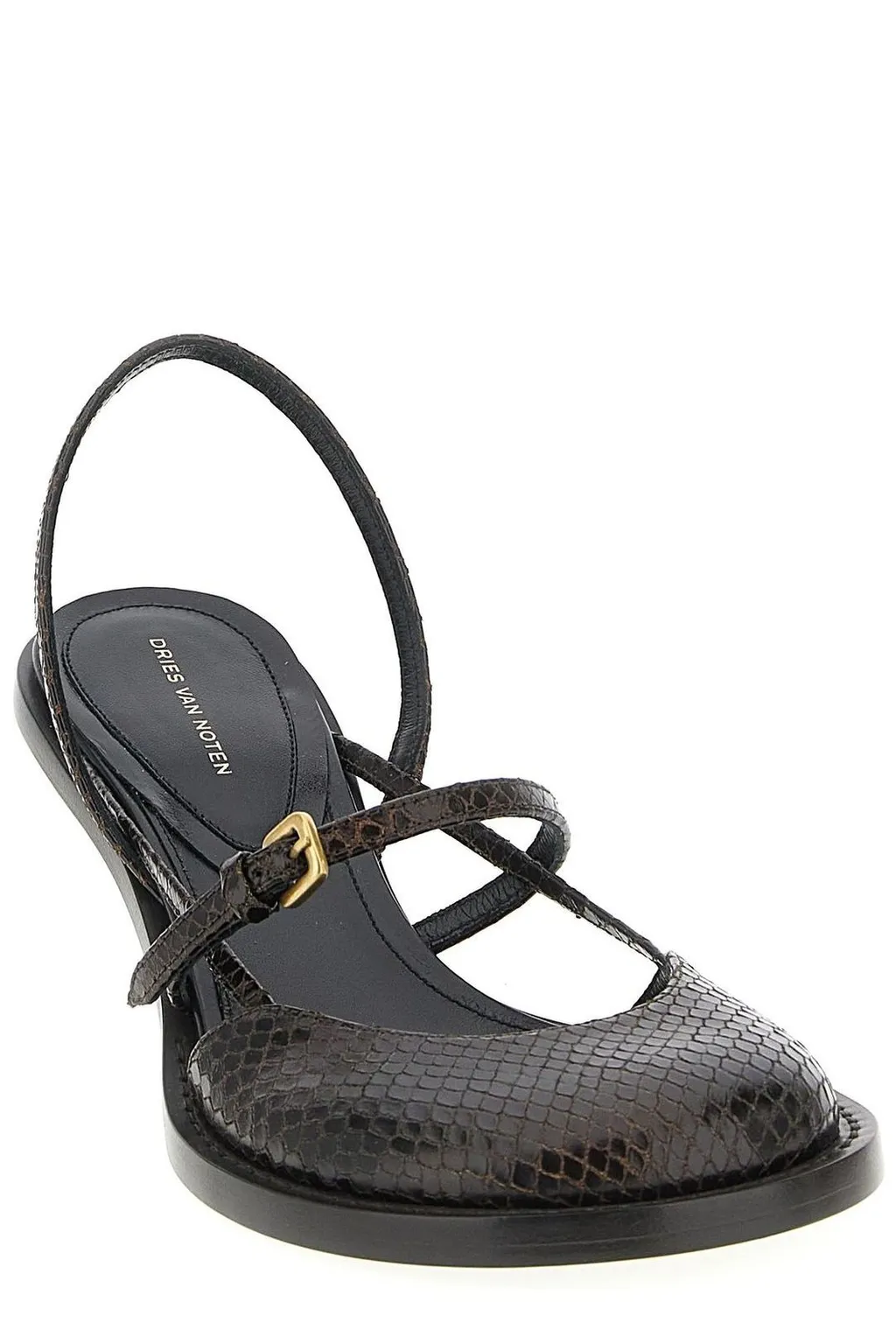 Embossed Slingback Pumps