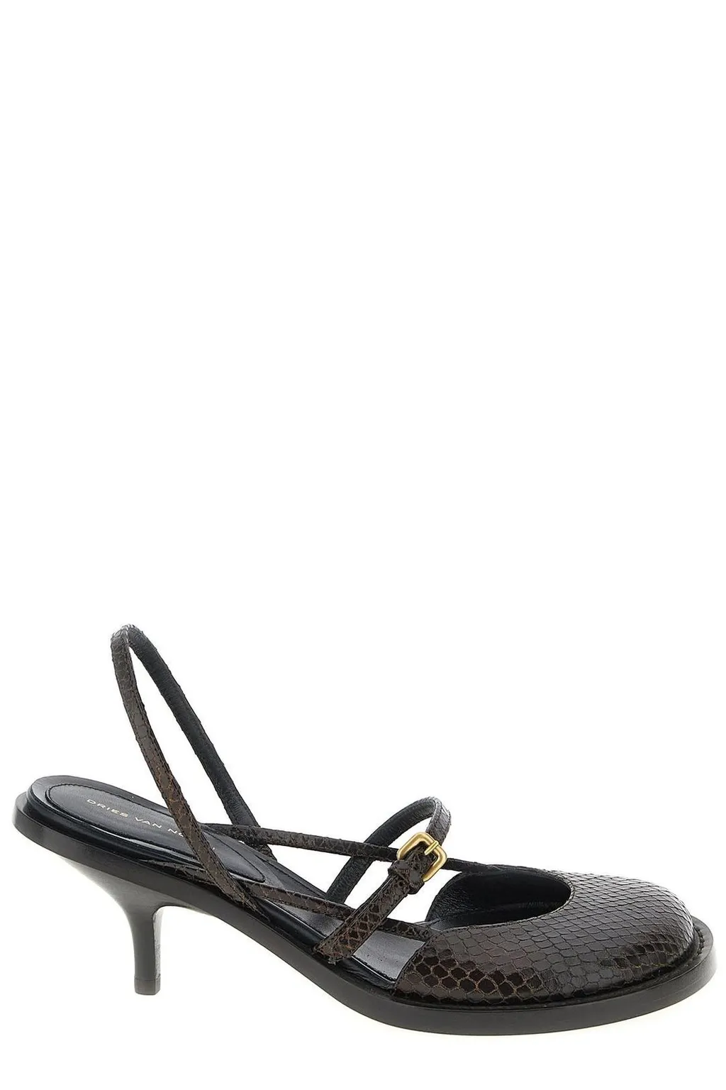 Embossed Slingback Pumps