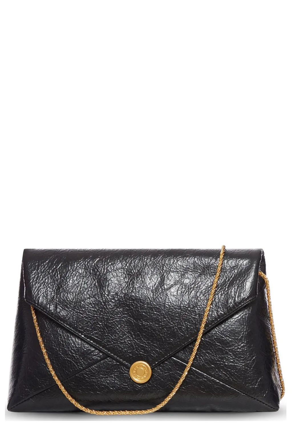 Logo Embossed Chain Linked Shoulder Bag