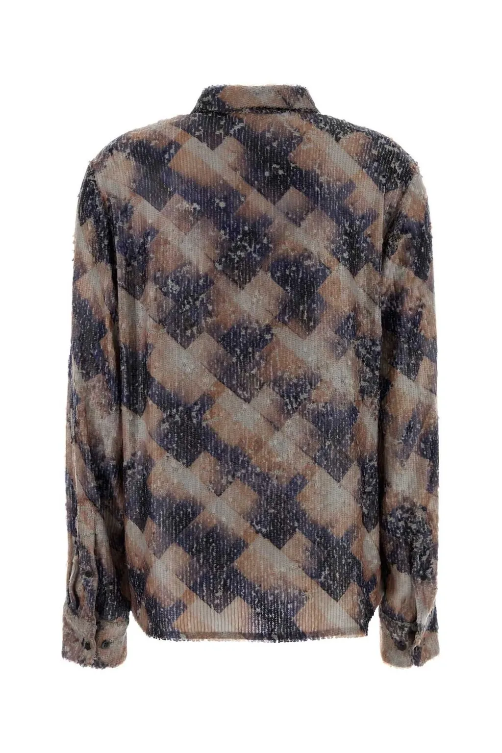 All-Over Patterned Button-Up Shirt
