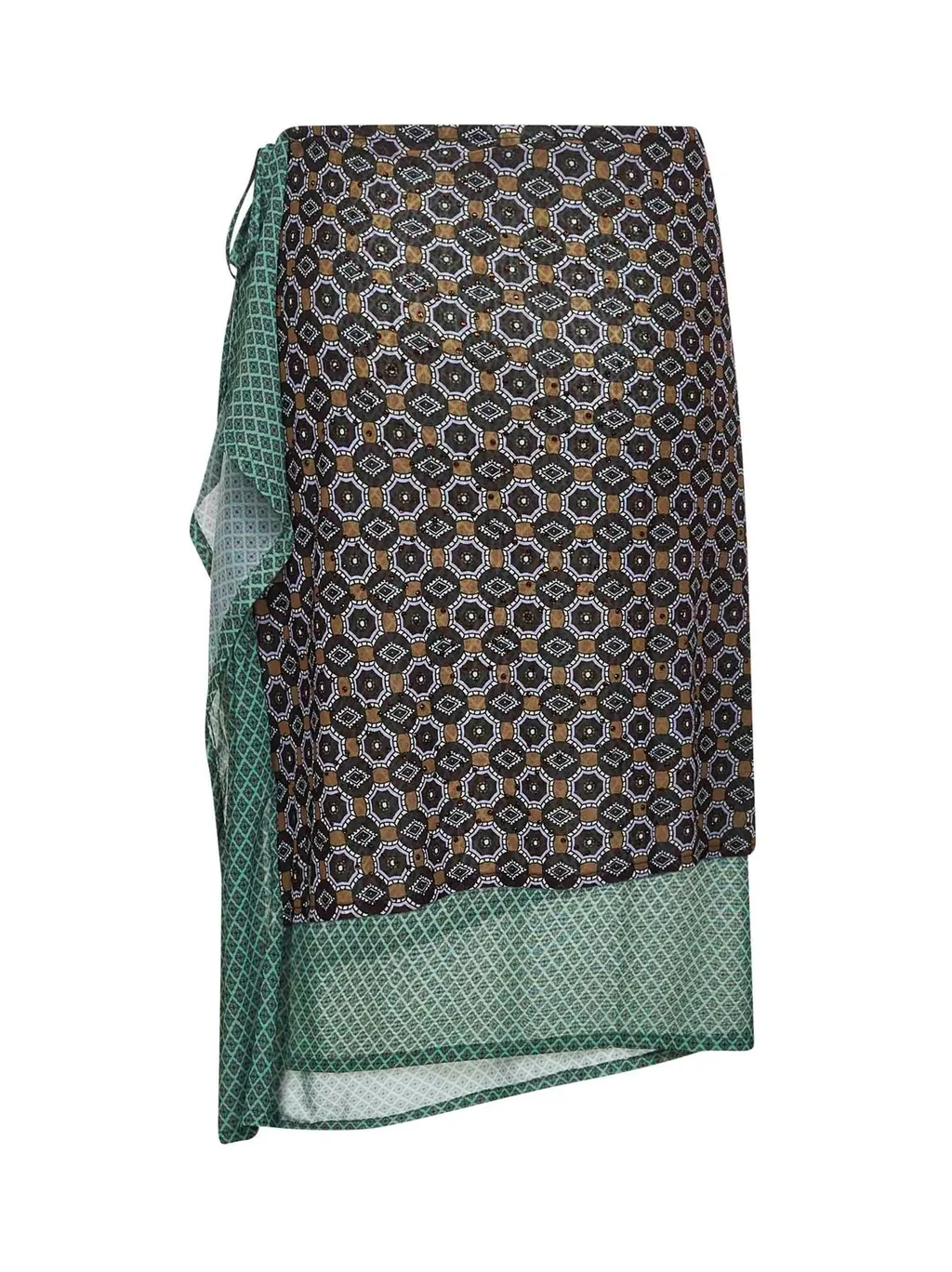 Patterned Asymmetric Skirt