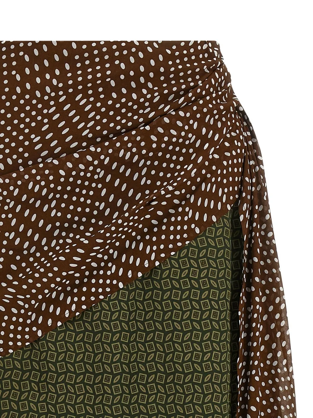 Senice Graphic Printed Midi Skirt