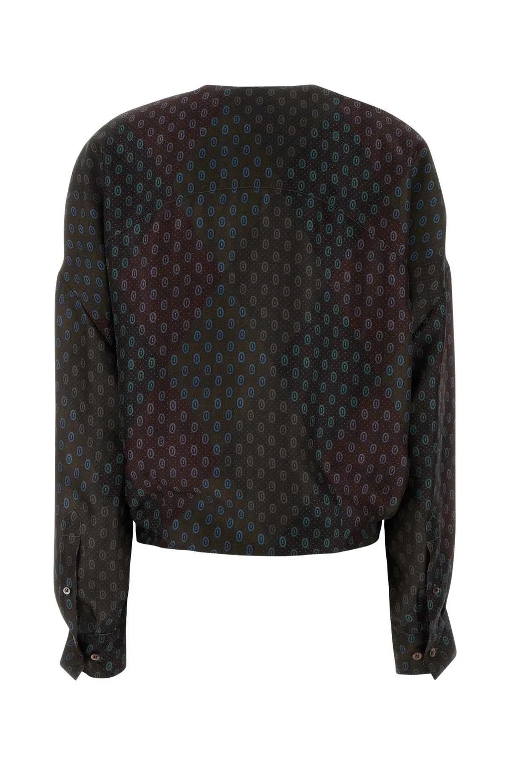 Long Sleeve Paisley-Print Top
