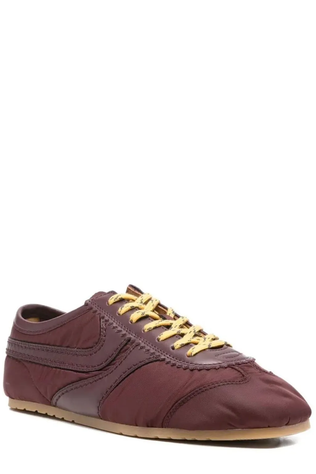 Panelled Lace-Up Sneakers