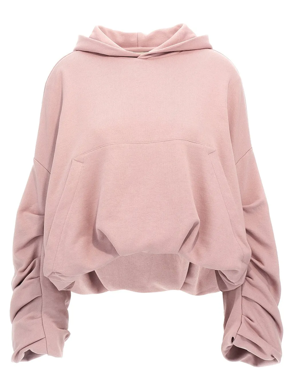 Long-Sleeved Draped Hoodie