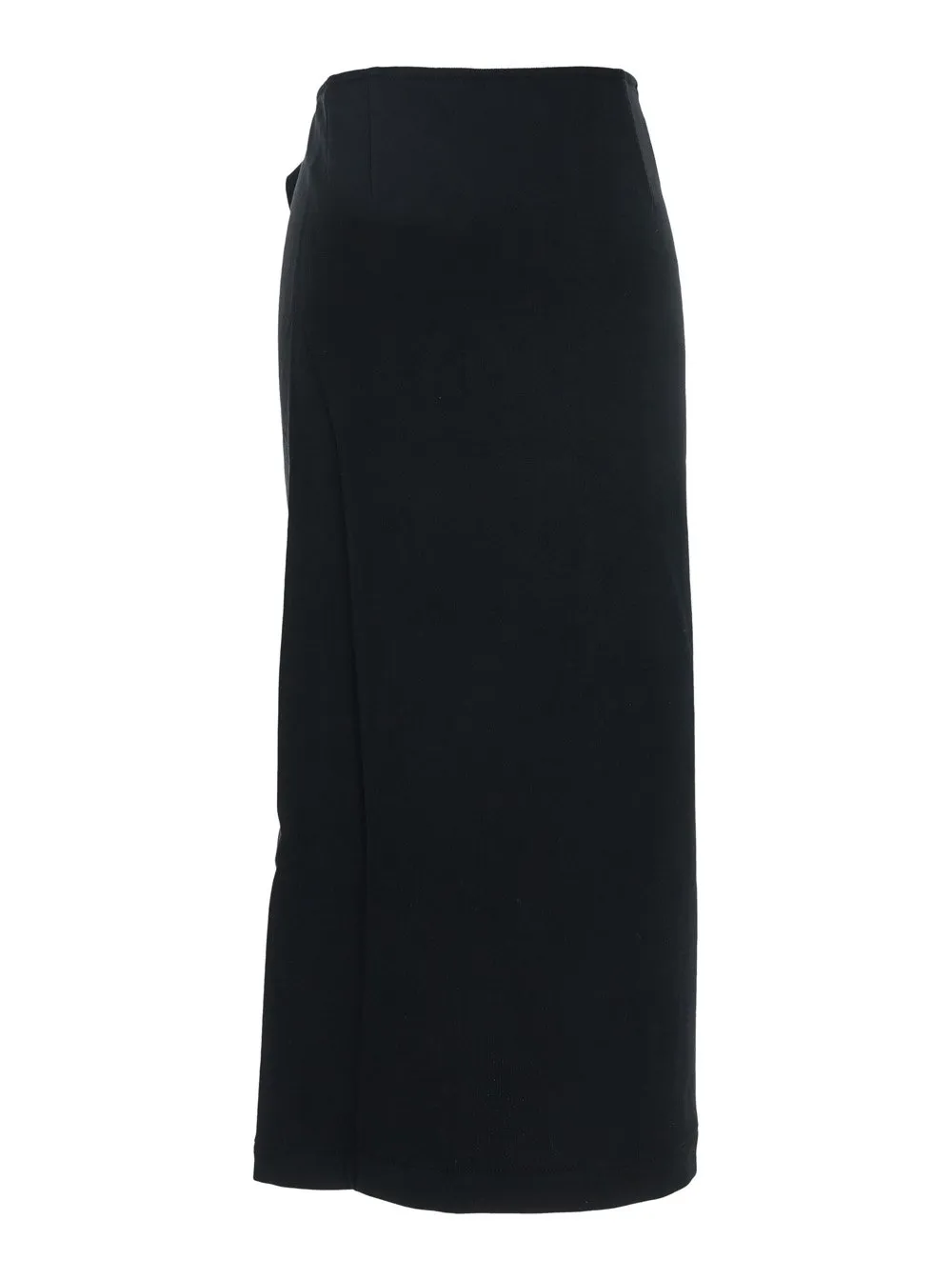 Asymmetric Hem Midi Skirt