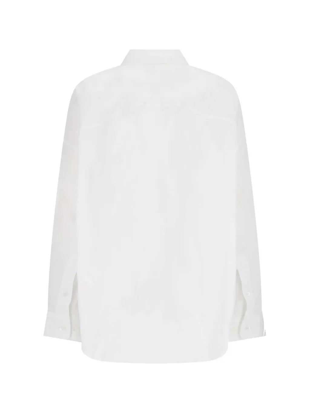 Buttoned Curved Hem Shirt