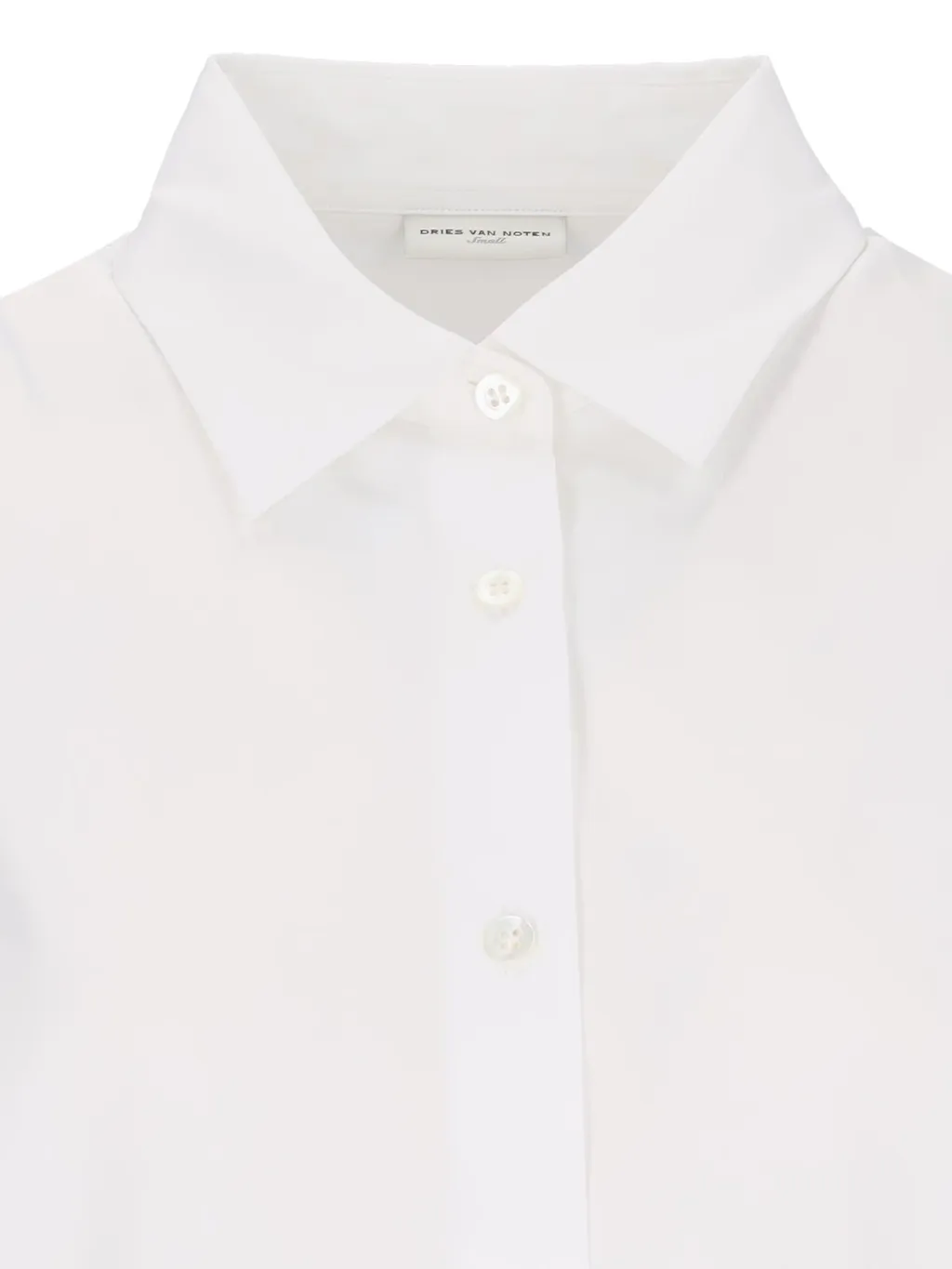 Buttoned Curved Hem Shirt