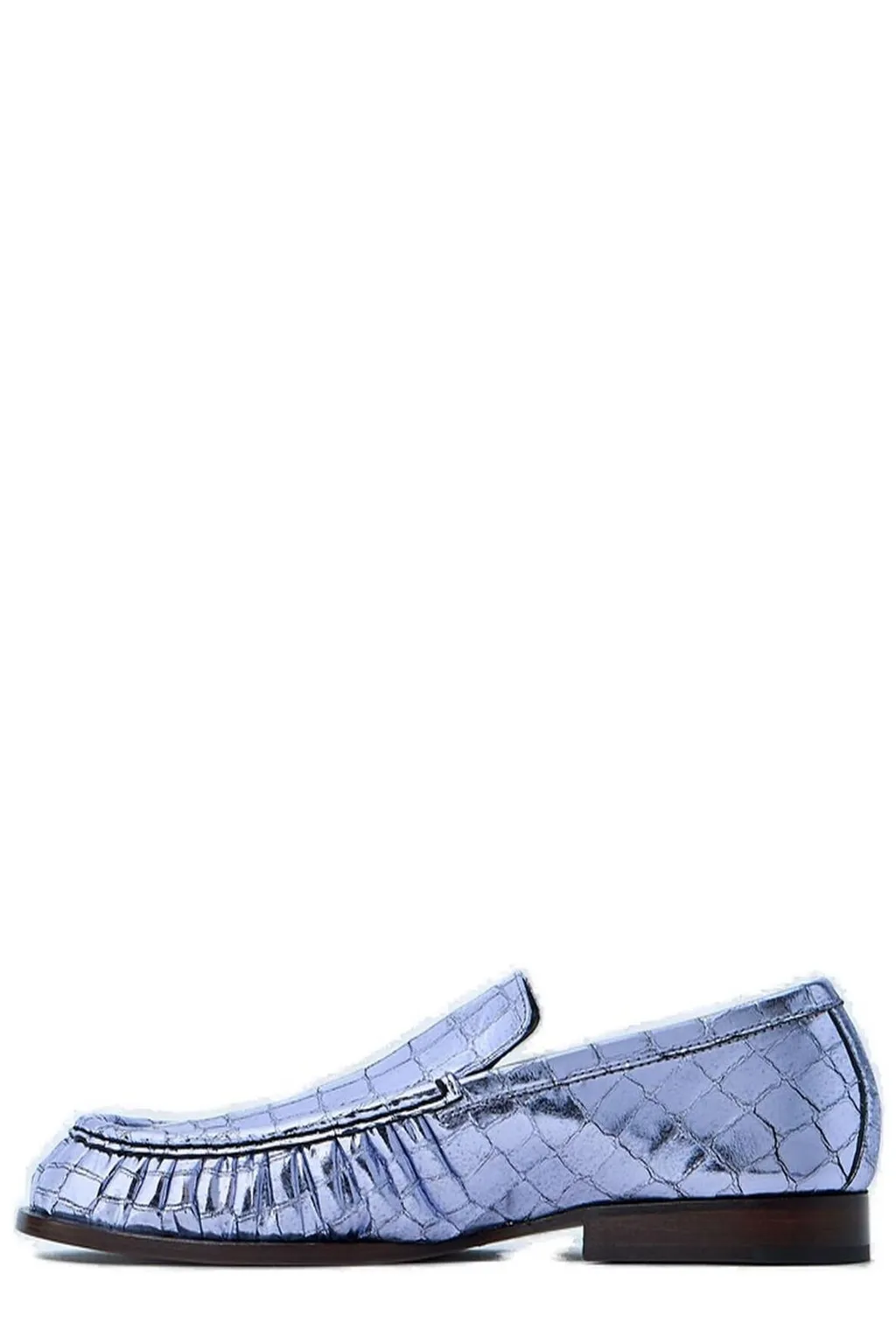 Embossed Round Toe Loafers
