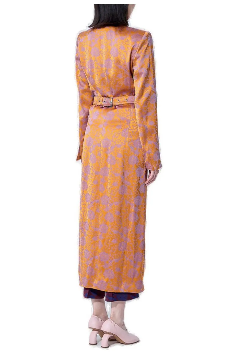 Jacquard Single-Breasted Coat