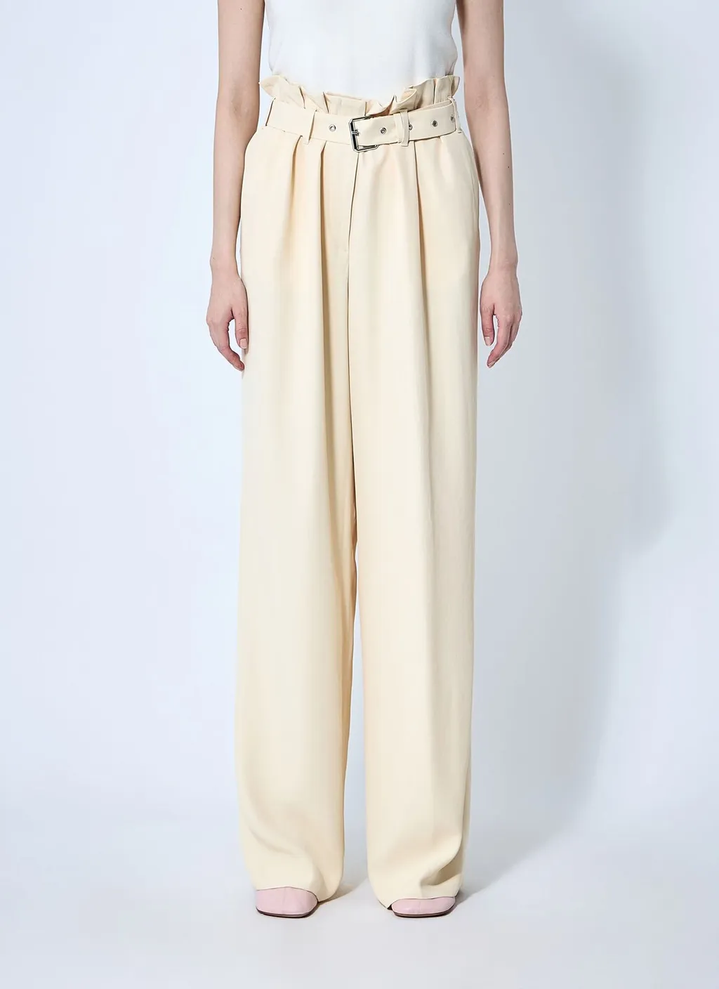 Belted Wide-Leg Trousers