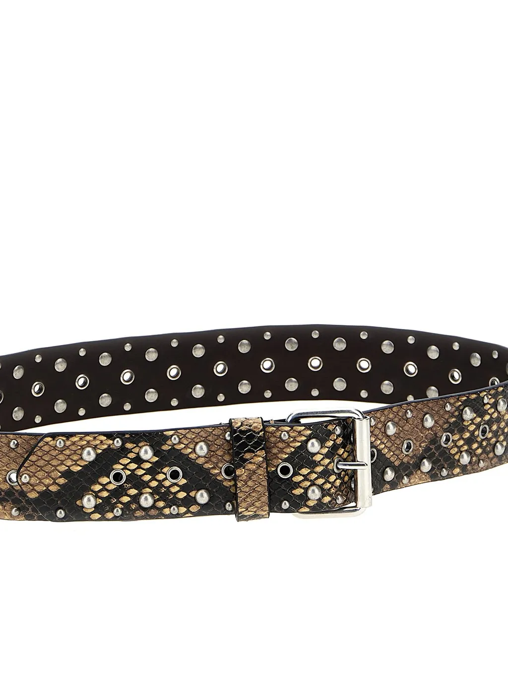 Stud Embellished Buckled Belt