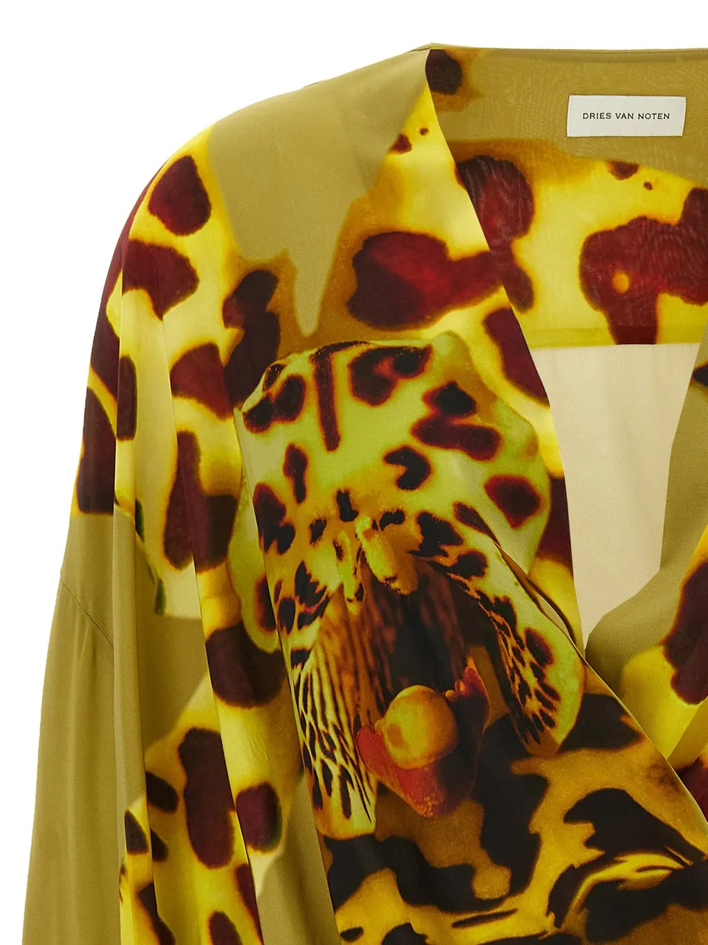 Pattern-Printed Draped Top