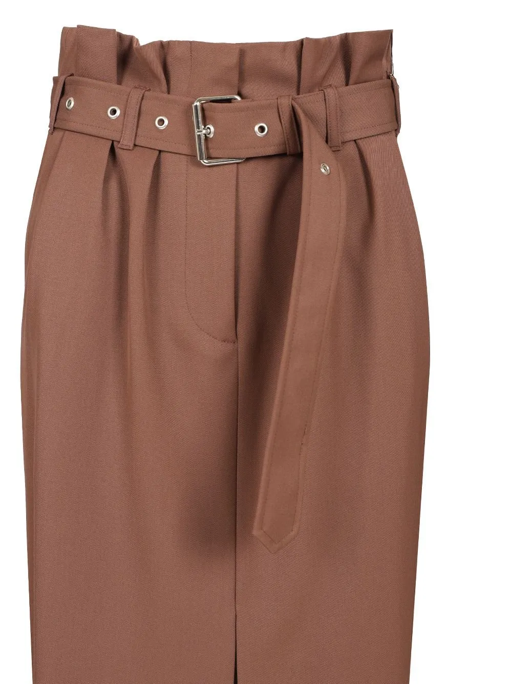 Seaches Belted Midi Skirt