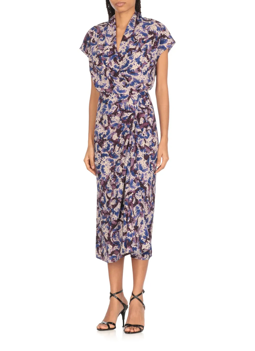 V-Neck Pattern-Printed Dress
