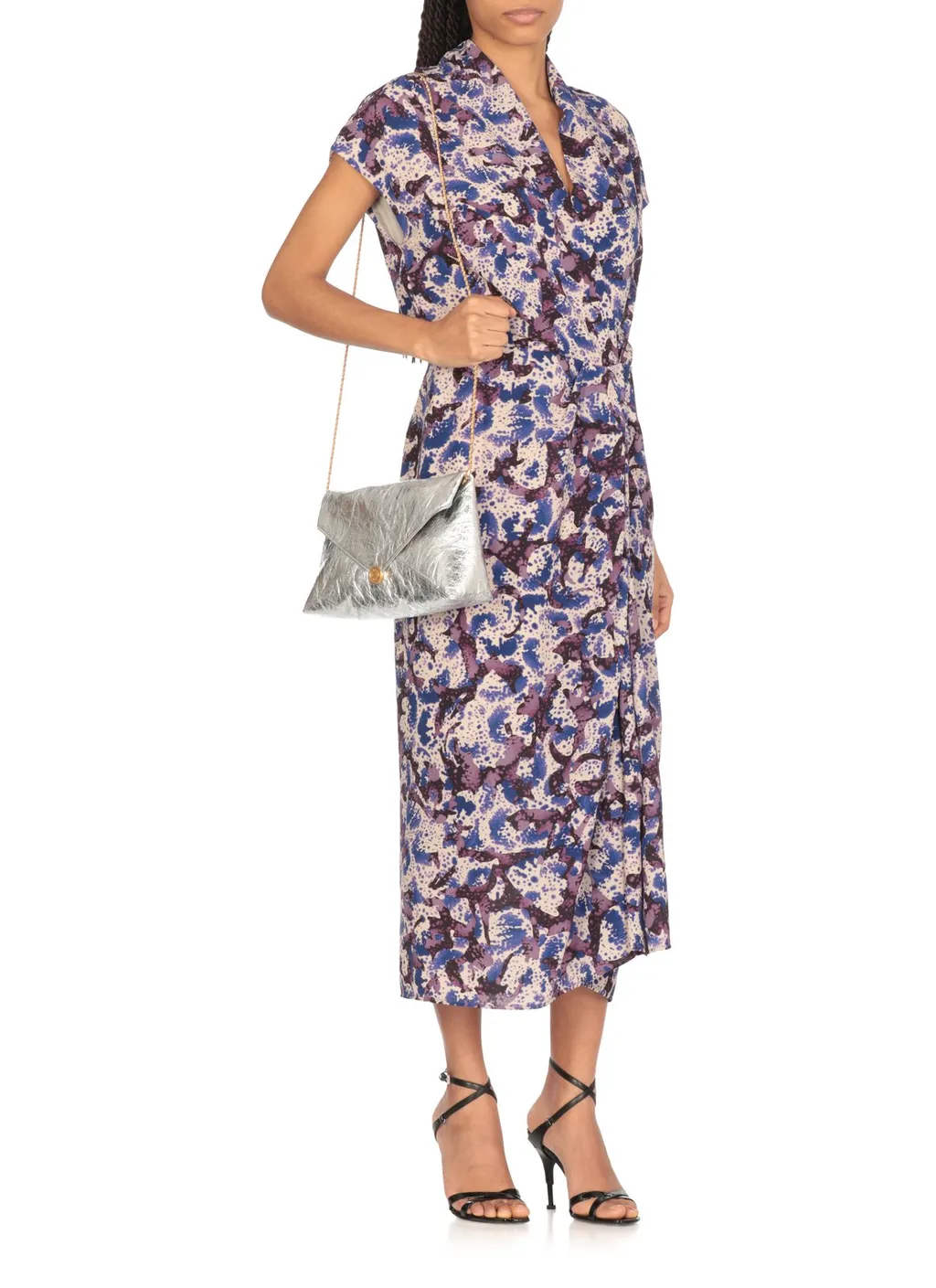 V-Neck Pattern-Printed Dress