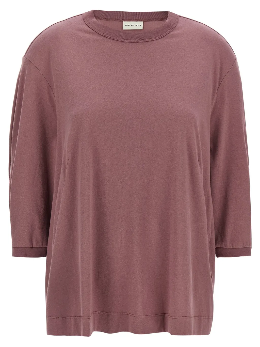 Balloon-Sleeved Crewneck T-Shirt