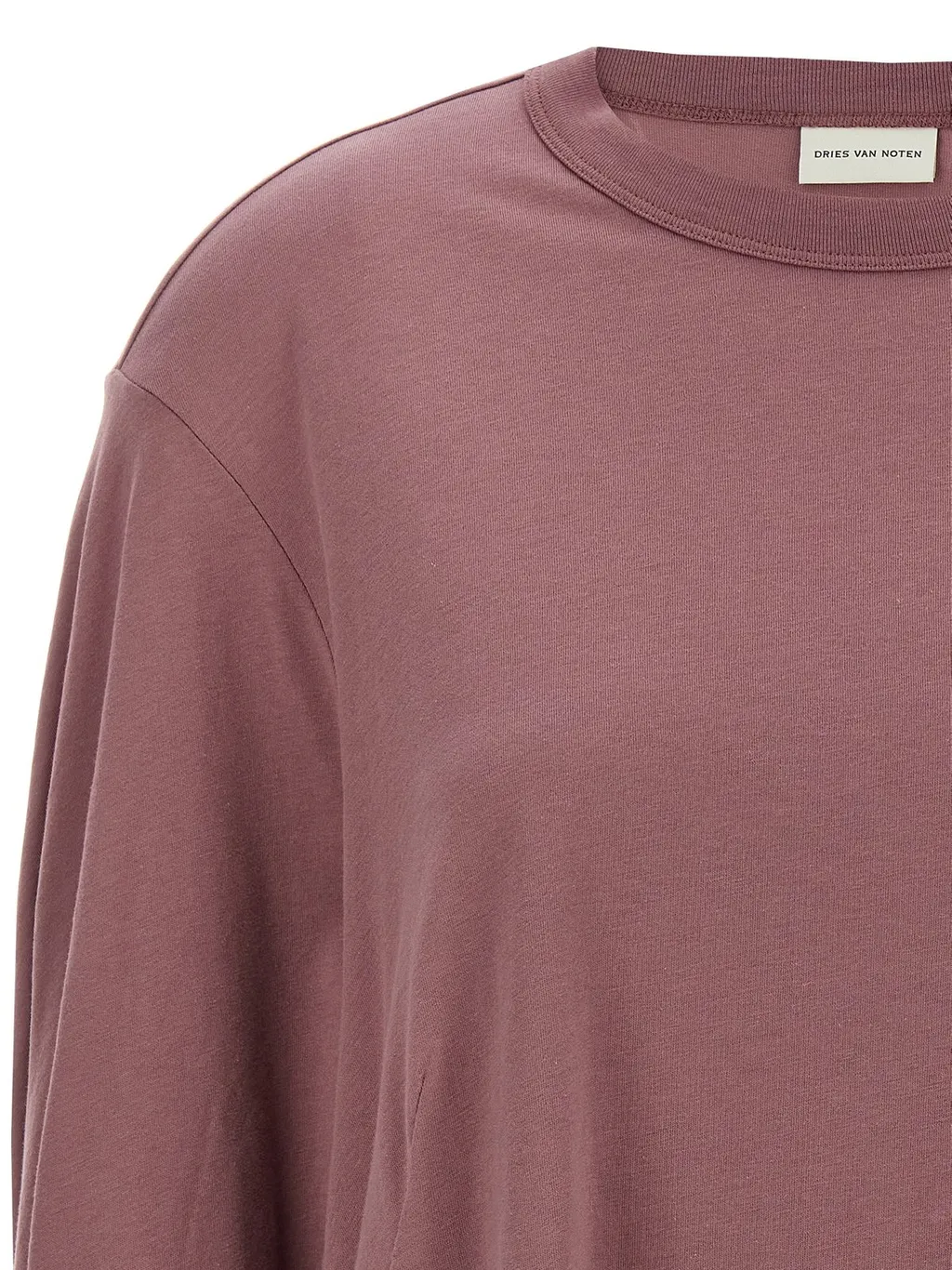 Balloon-Sleeved Crewneck T-Shirt
