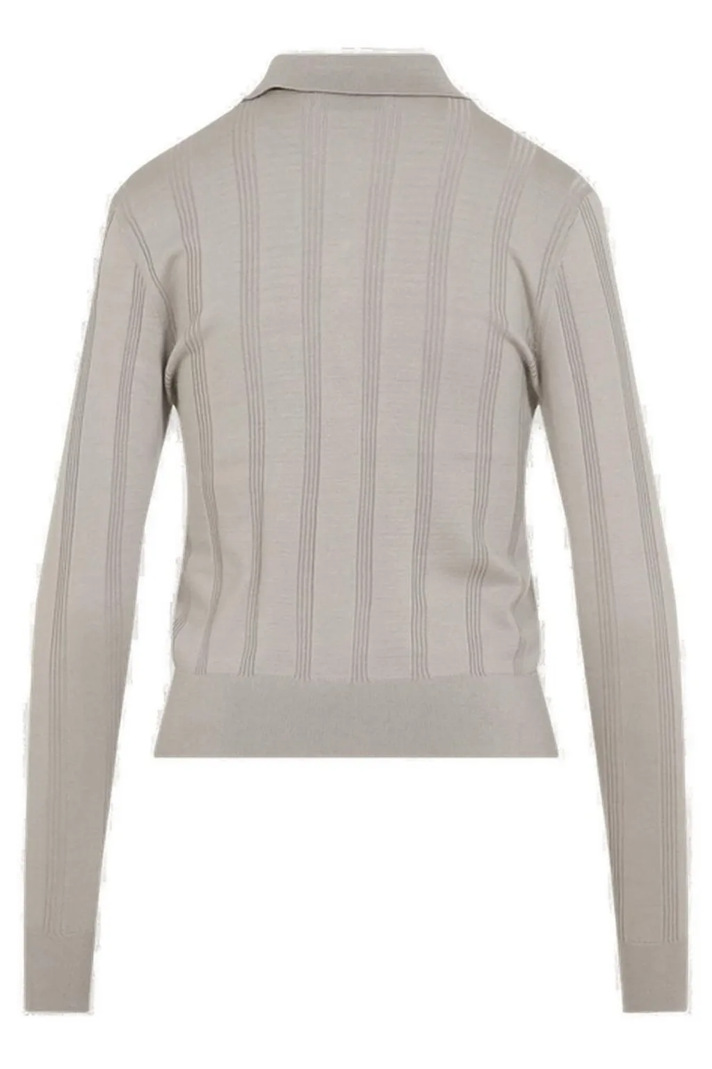 Button Detailed Long-Sleeved Polo Shirt