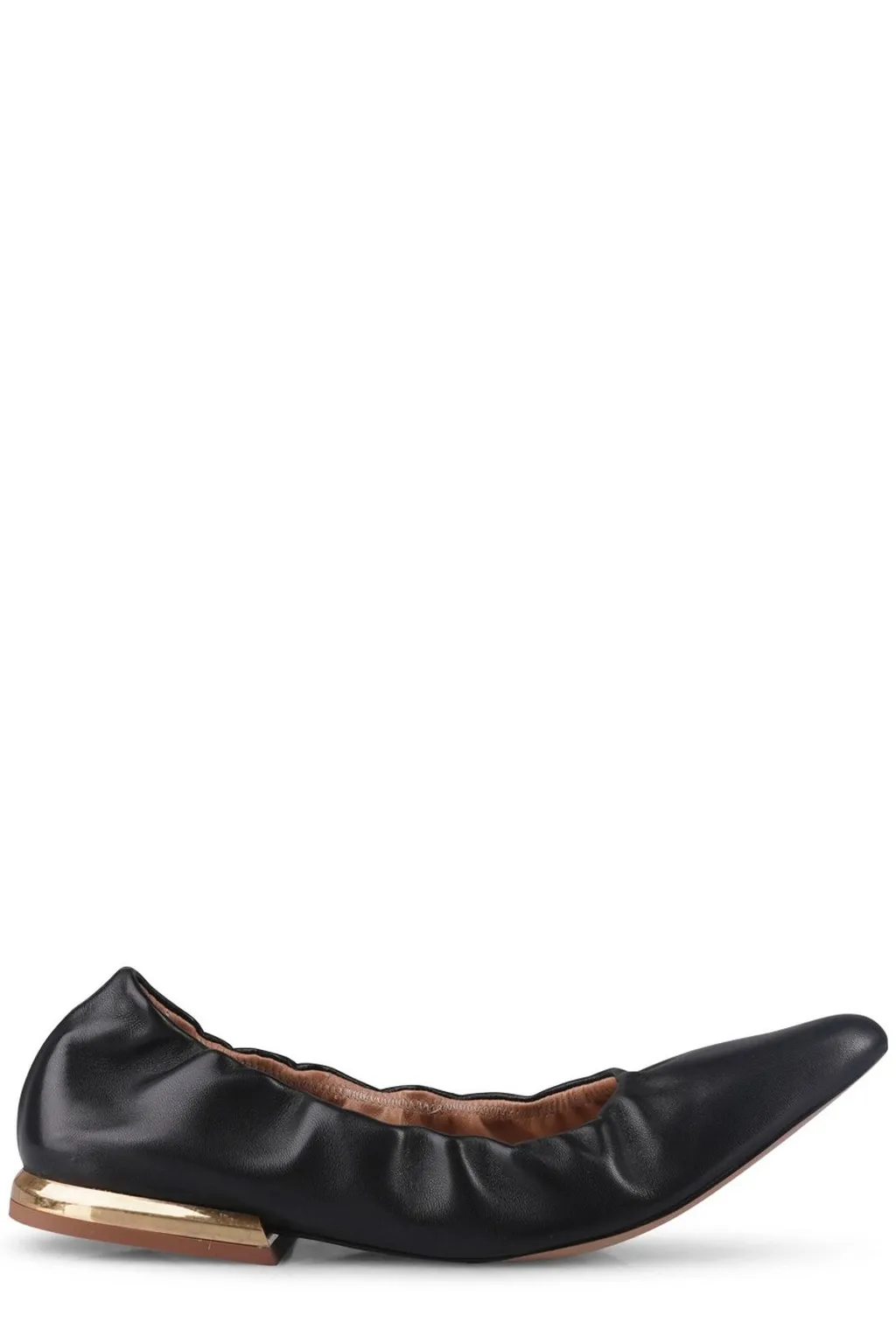 Gathered Detail Slip-On Ballerina Shoes