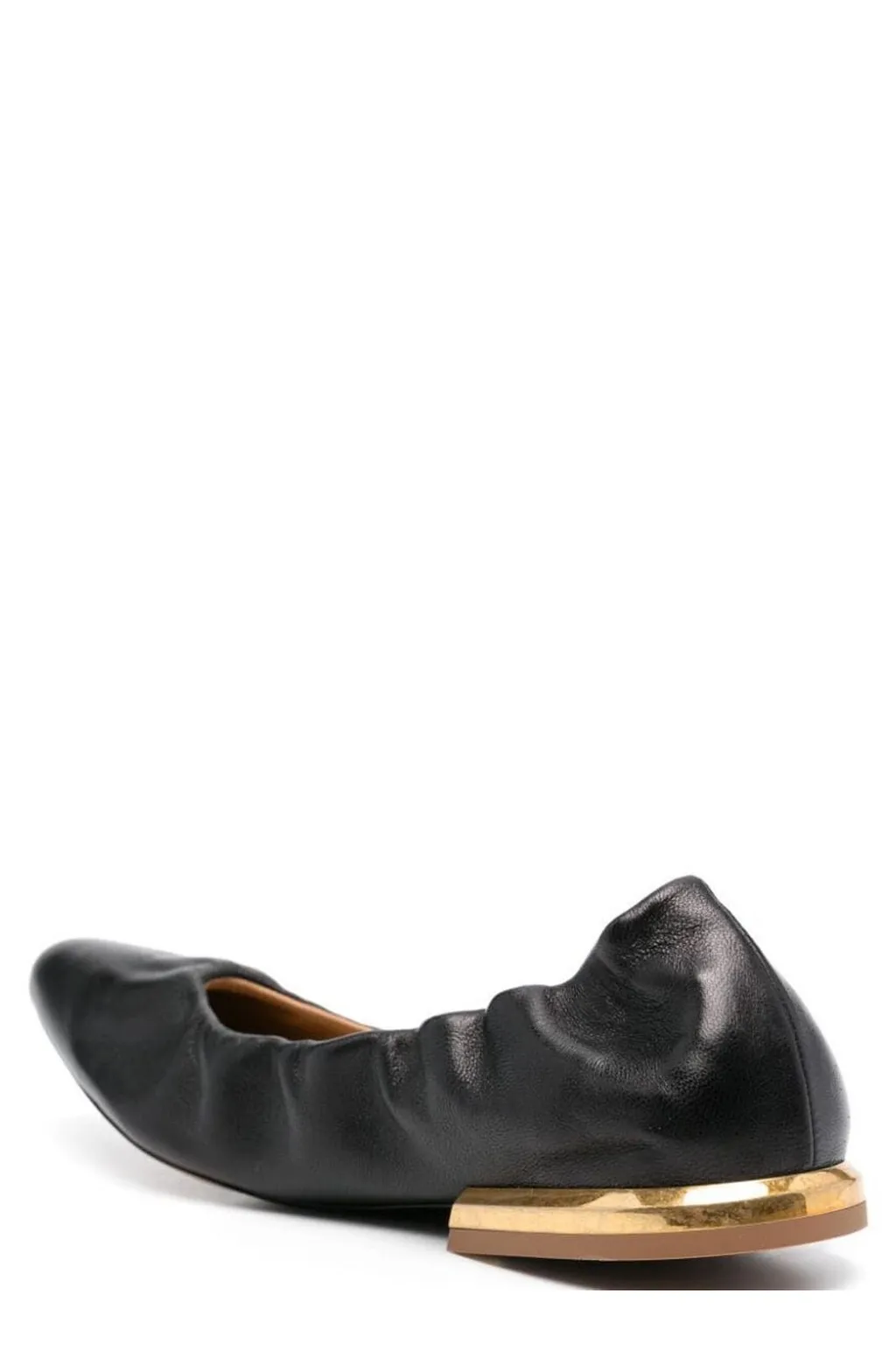 Gathered Detail Slip-On Ballerina Shoes