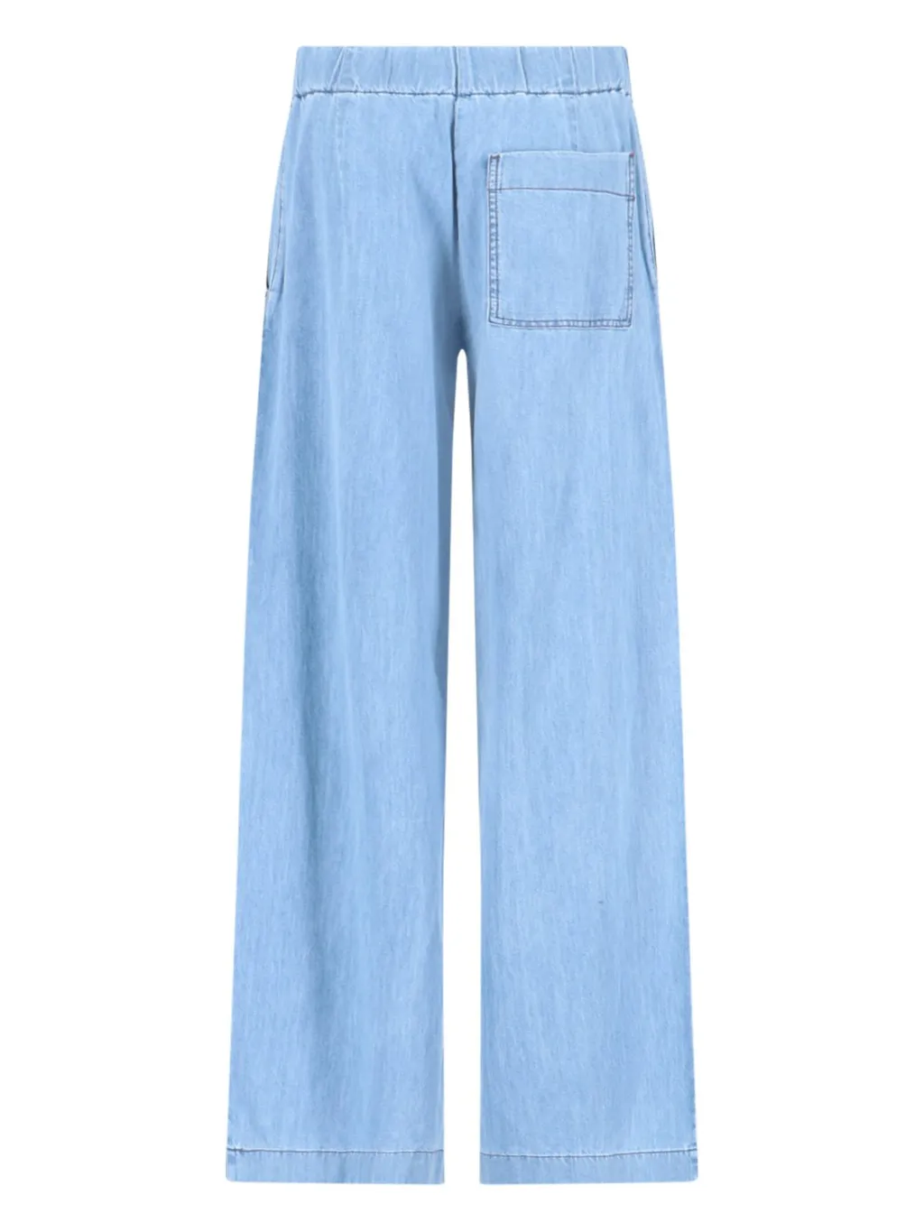 Low Rise Pleated Wide Leg Jeans