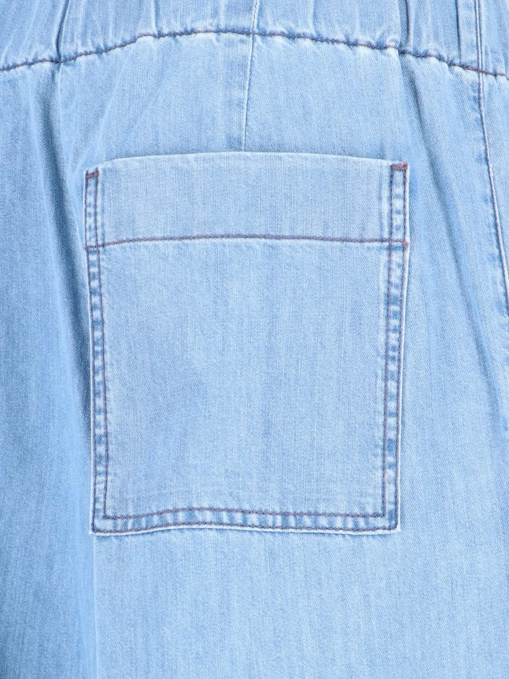 Low Rise Pleated Wide Leg Jeans