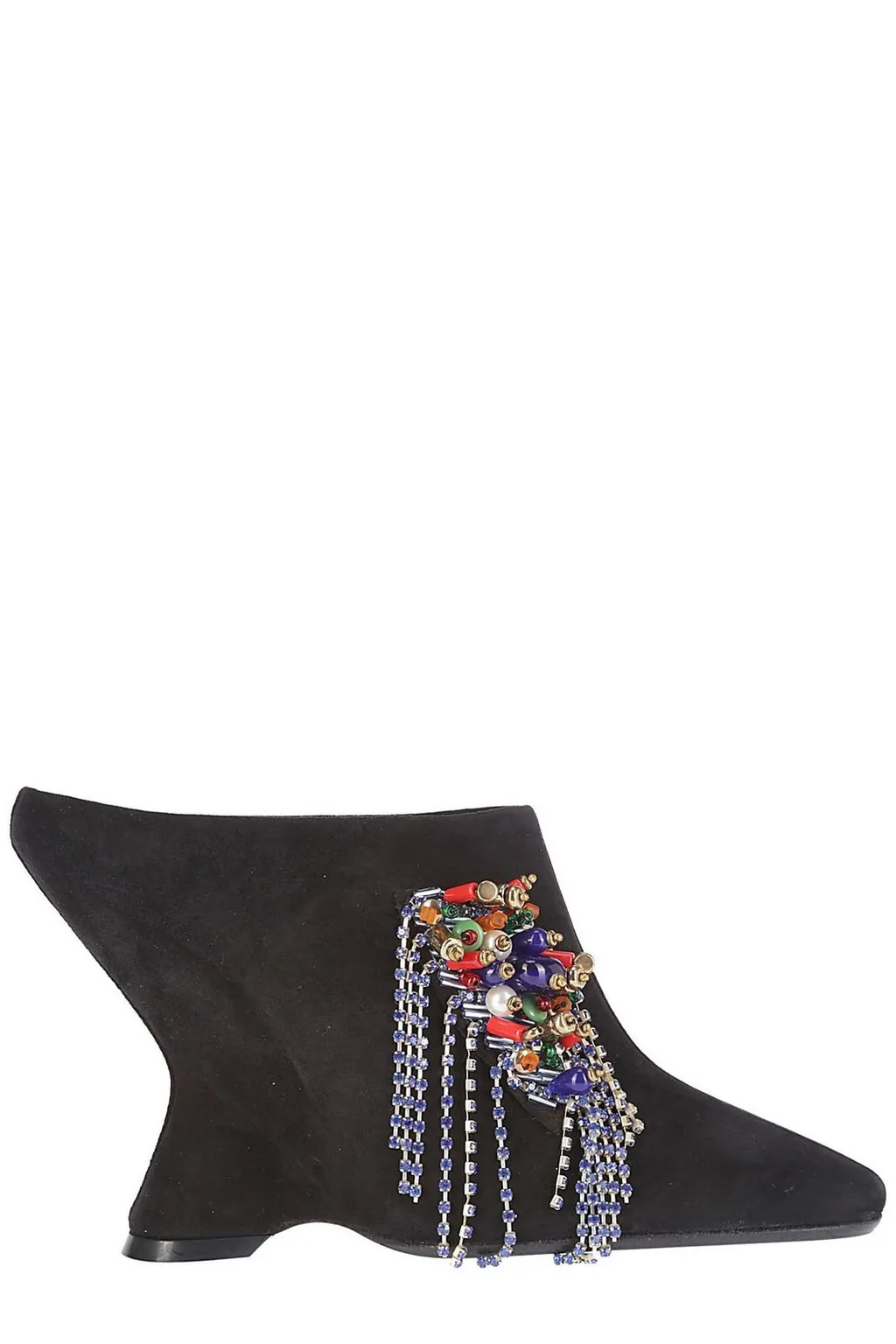 Embellished Slip-On Mules