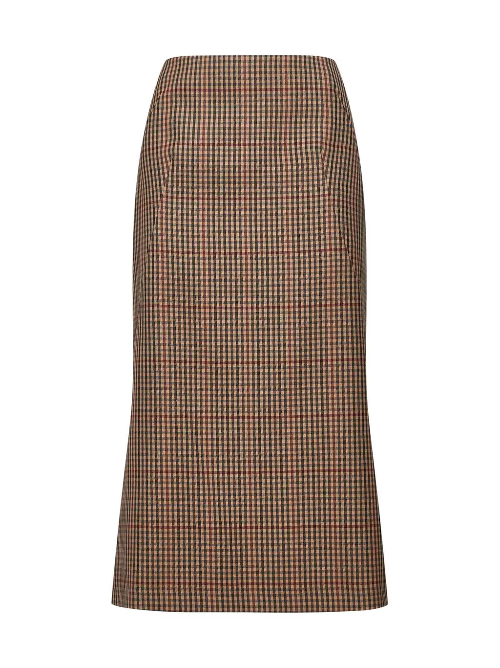 Checked Flared Skirt
