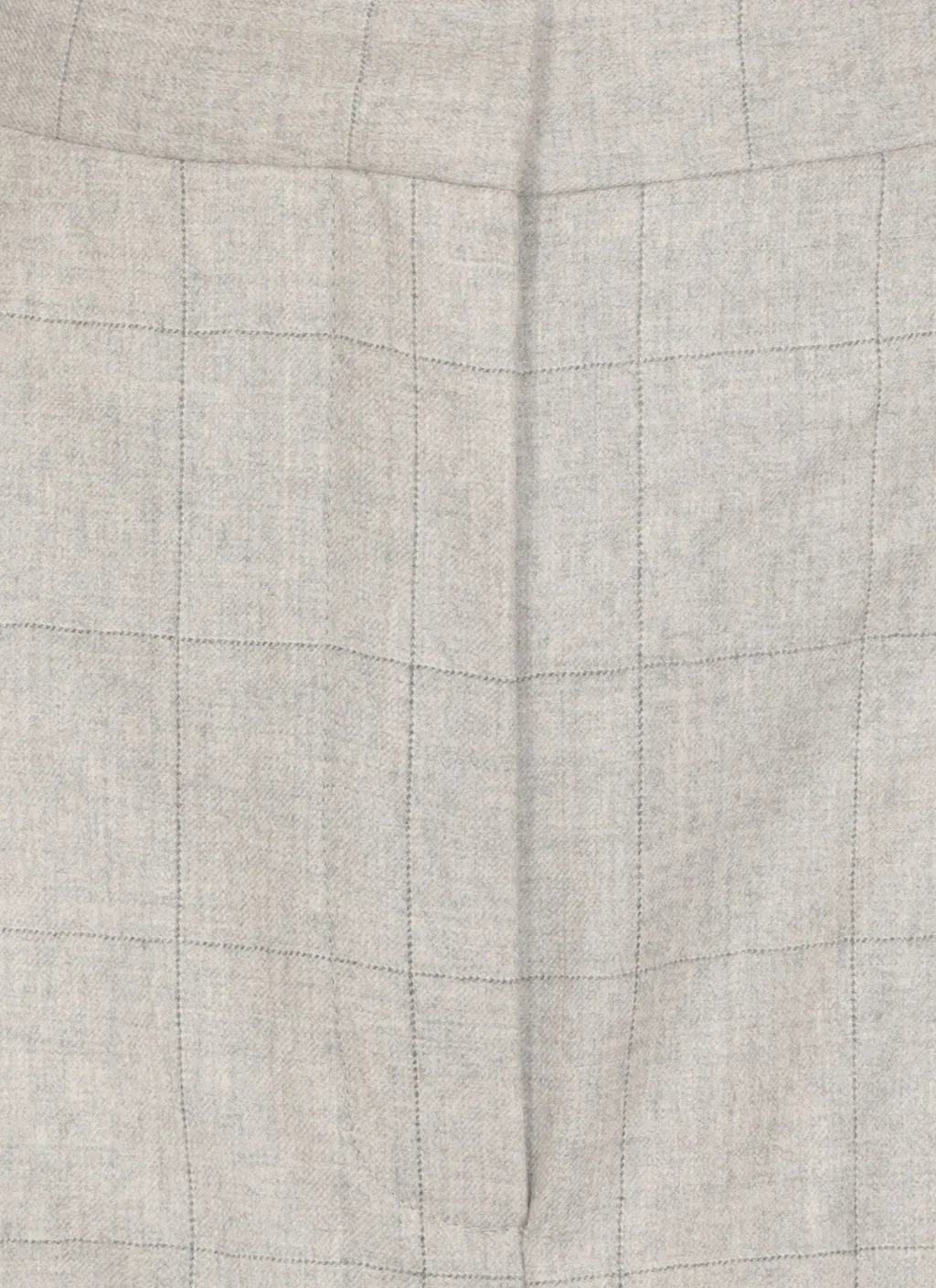 Checked Pleated Trousers