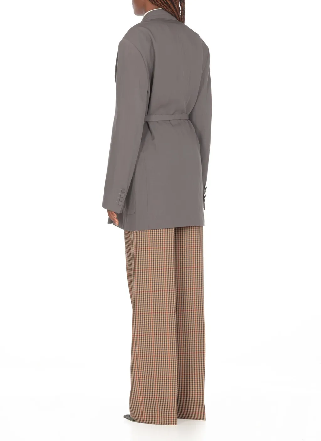Double-Breasted Belted Blazer