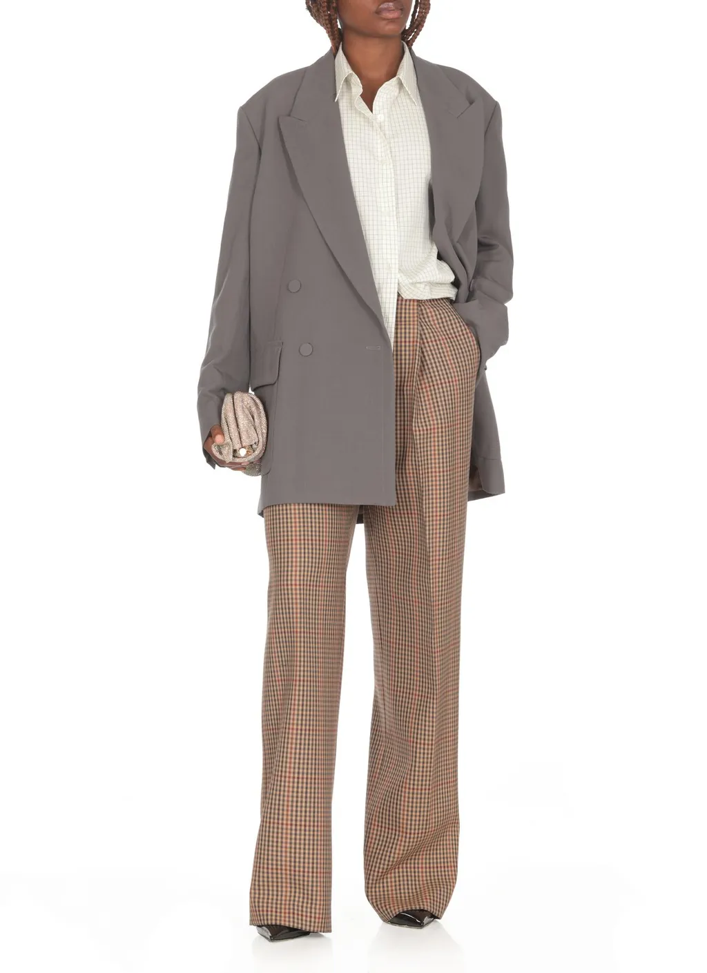 Double-Breasted Belted Blazer