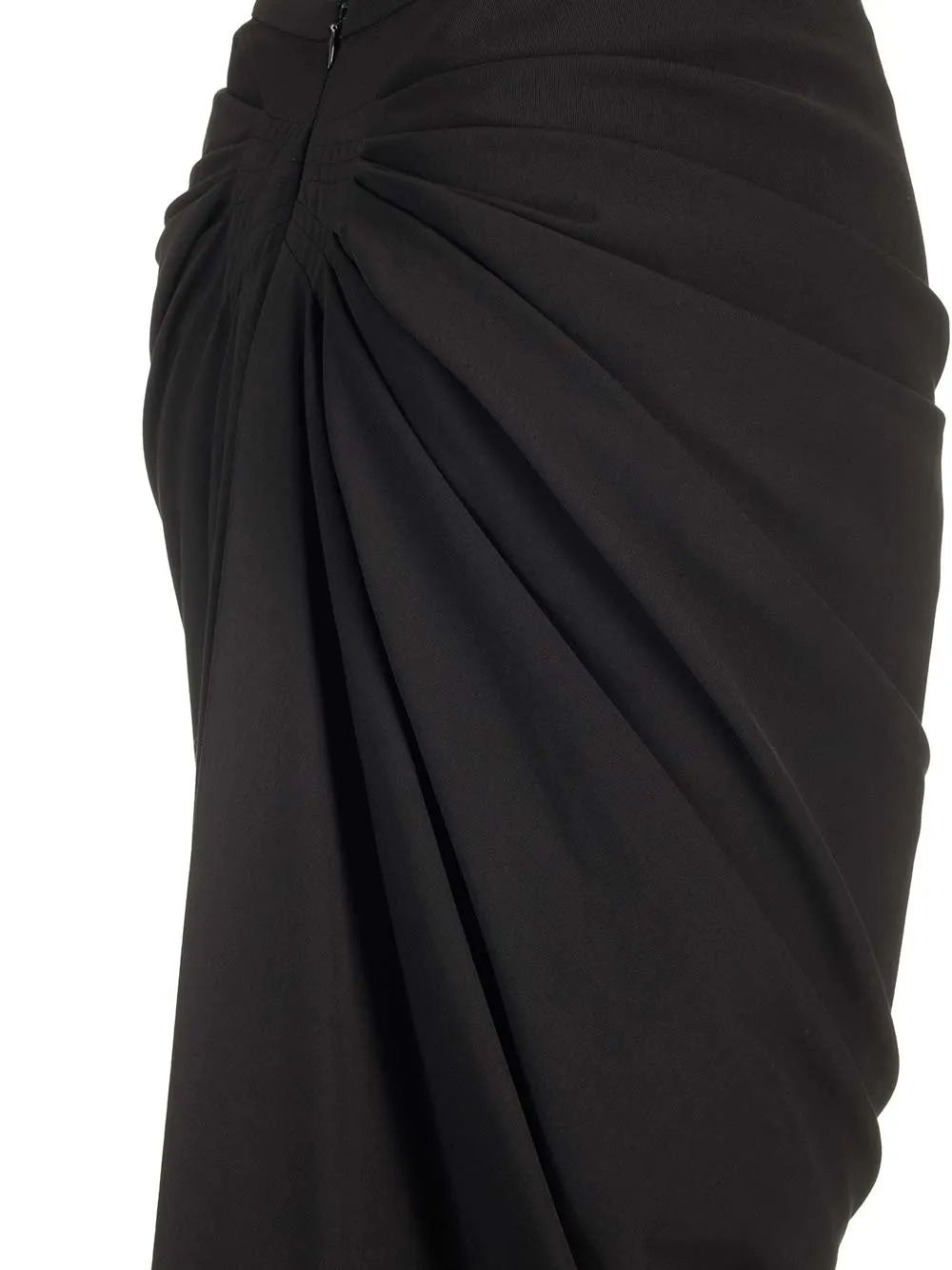 Ruched Detailed Midi Skirt