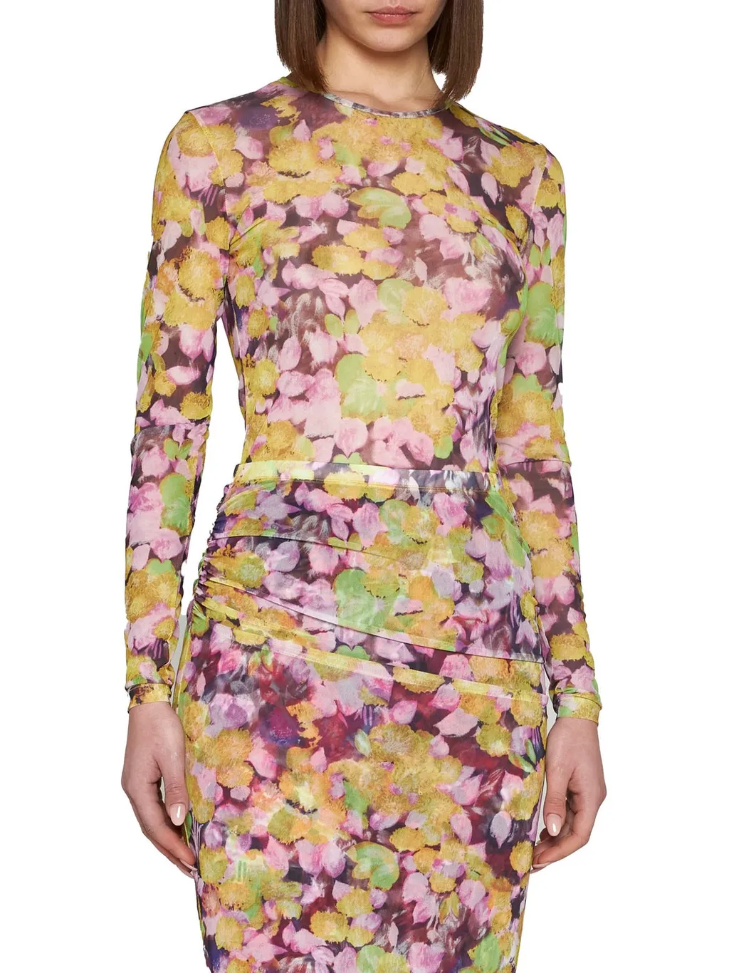 Floral Printed Sheer Top