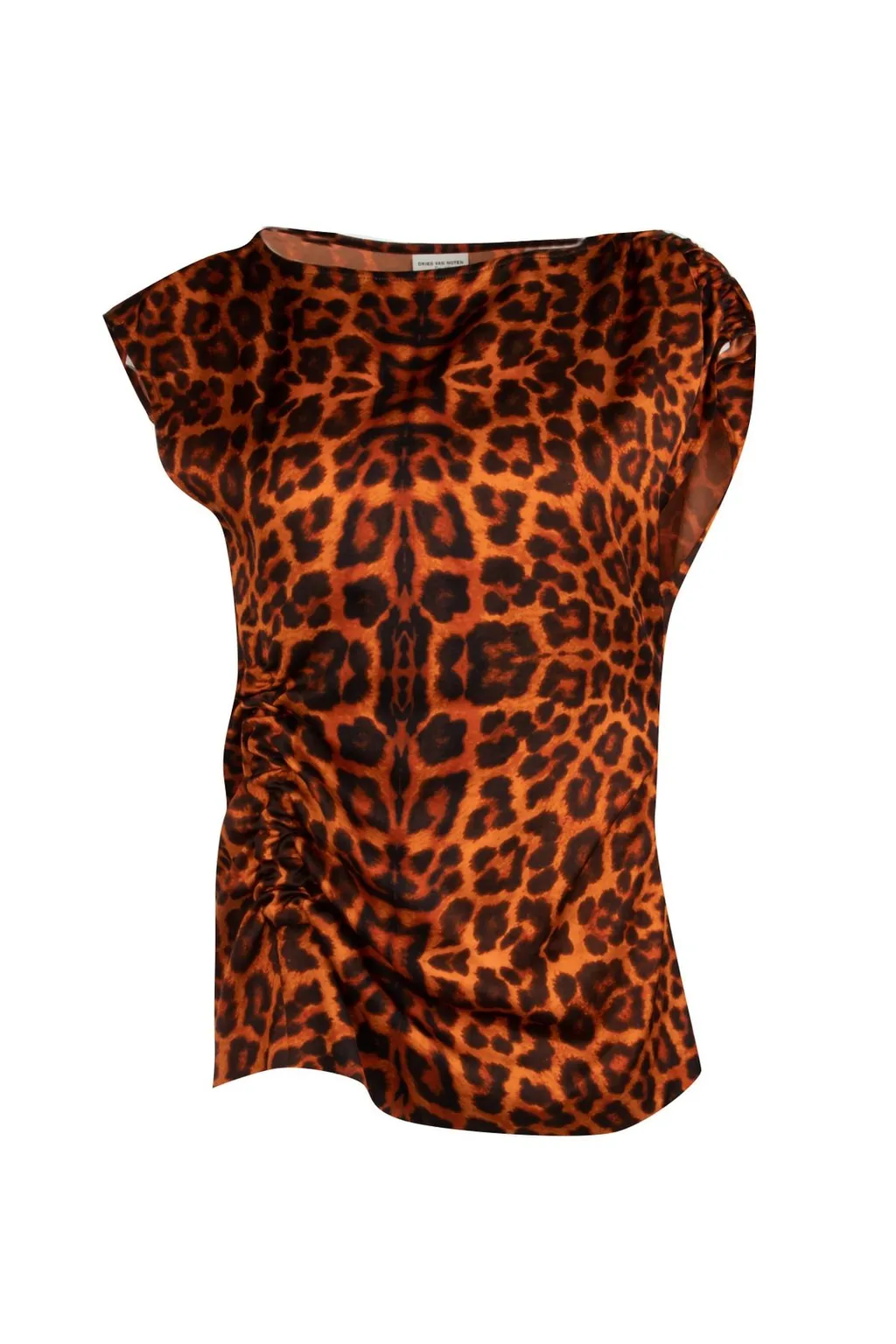 Leopard Printed Ruched Top